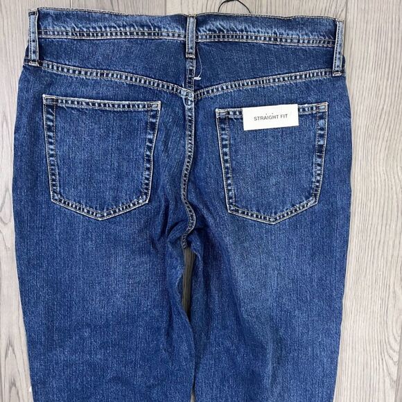 Zara Women Size 32 Distressed High Rise Cotton Straight Fit Denim NEW Jeans Boho - Picture 9 of 11